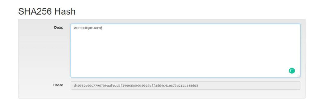 Hash example